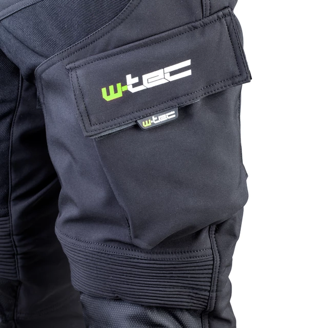Męskie spodnie motocyklowe softshell W-TEC Erkalis GS-1729 - Czarny
