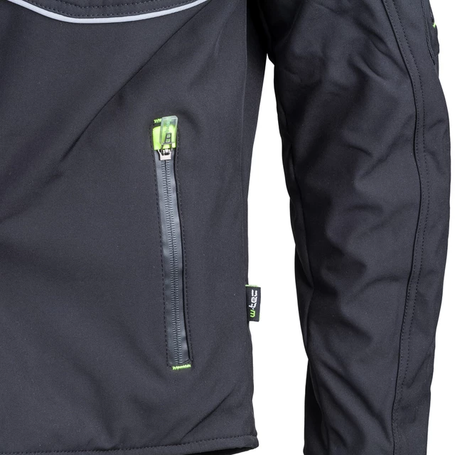 Męska kurtka motocyklowa soft-shell W-TEC Borozef - Czarno-zielony