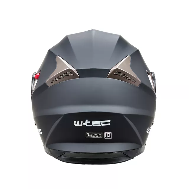 Kask motocyklowy z blendą Flip-Up W-TEC Pezzon - biało-brązowy