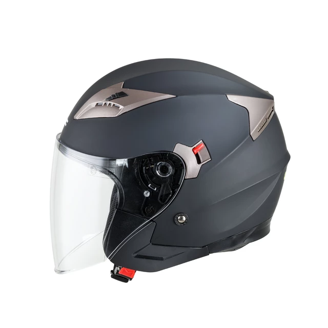 Kask motocyklowy otwarty z blendą W-TEC Putta - czarno-brązowy