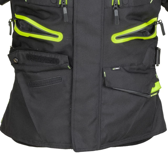 Męska kurtka motocyklowa W-TEC Ventura - Czarny-fluo żółty