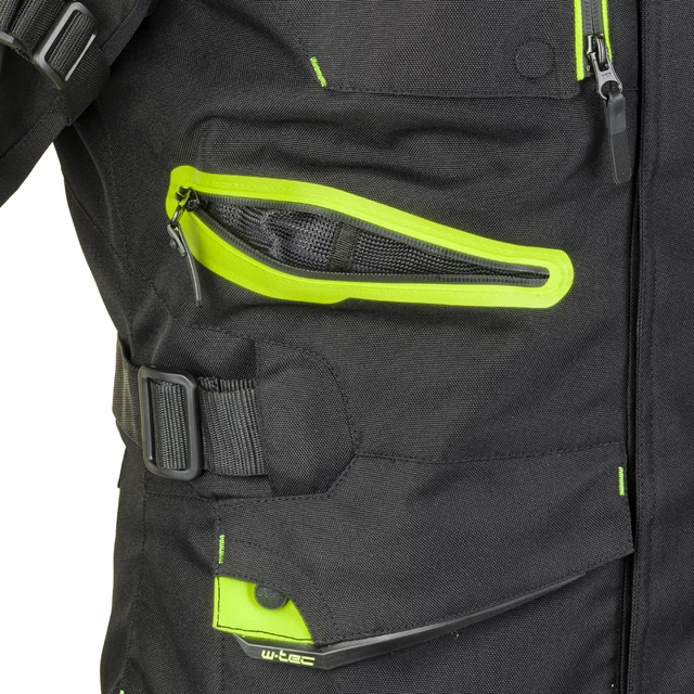 Męska kurtka motocyklowa W-TEC Ventura - Czarny-fluo żółty