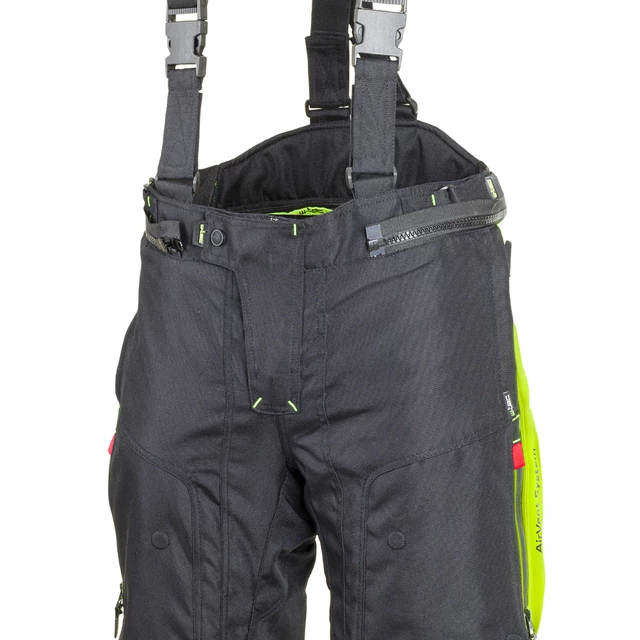 Męskie spodnie motocyklowe W-TEC Spirital - Czarny-fluo żółty