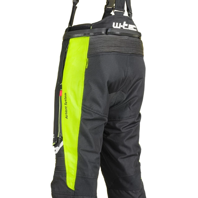 Męskie spodnie motocyklowe W-TEC Spirital - Czarny-fluo żółty