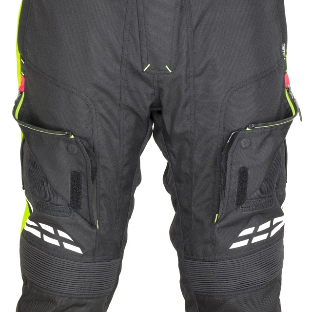 Damskie spodnie motocyklowe W-TEC Spirital Lady - Czarny-fluo żółty