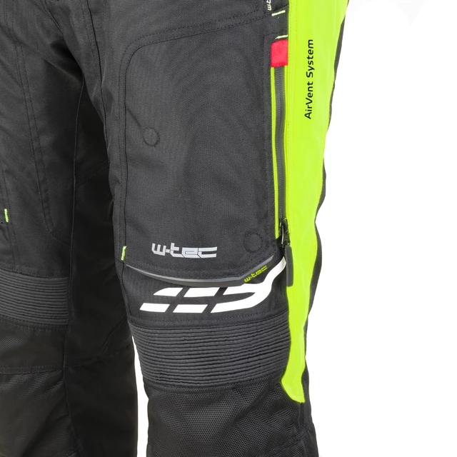 Damskie spodnie motocyklowe W-TEC Spirital Lady - Czarny-fluo żółty