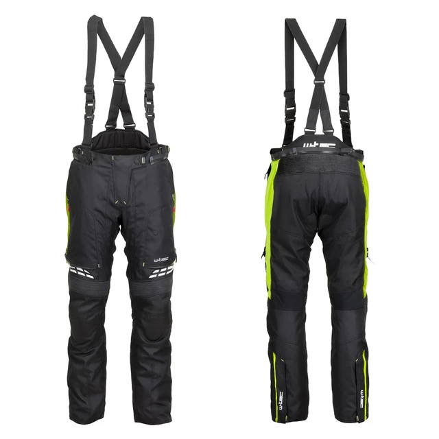 Damskie spodnie motocyklowe W-TEC Spirital Lady - Czarny-fluo żółty - Czarny-fluo żółty