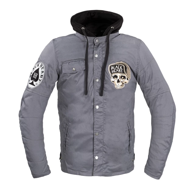 Męska kurtka motocyklowa W-TEC Black Heart Garage Built Jacket - Ciemny szary - Ciemny szary
