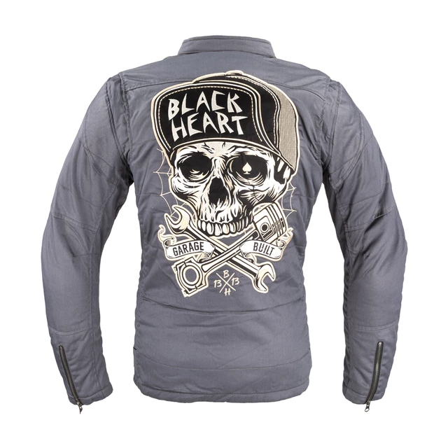 Męska kurtka motocyklowa W-TEC Black Heart Garage Built Jacket - Ciemny szary
