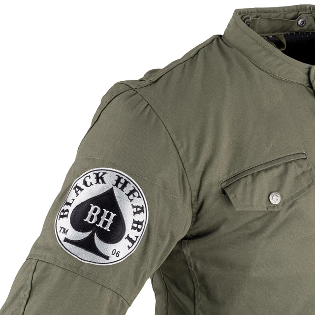 Męska kurtka motocyklowa z aramidem W-TEC Black Heart Hat Skull Jacket - Hat Skull
