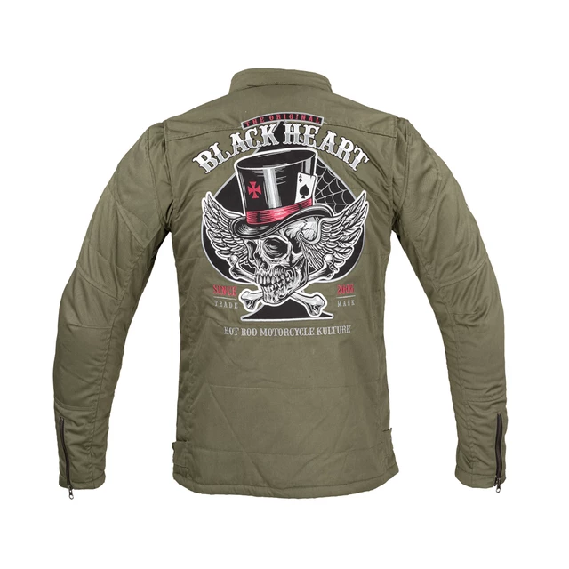Męska kurtka motocyklowa z aramidem W-TEC Black Heart Hat Skull Jacket - Hat Skull