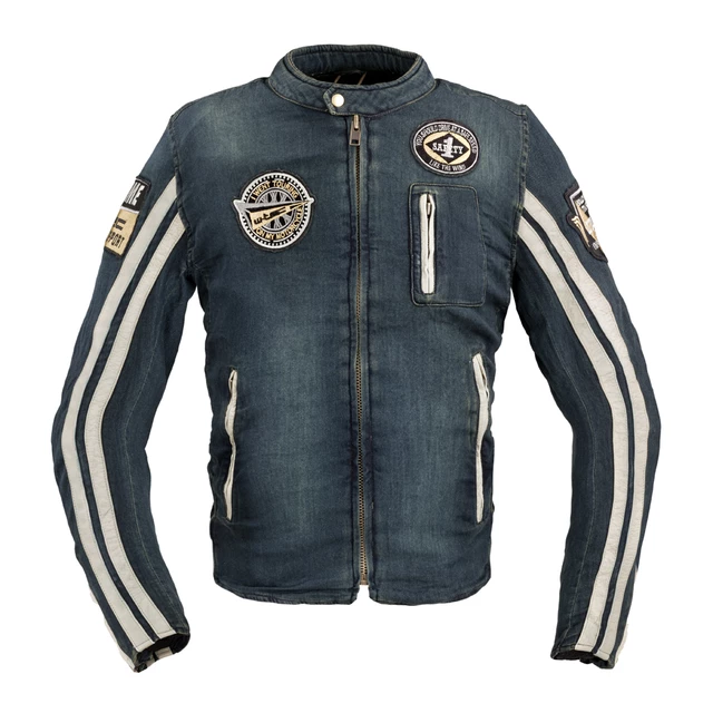 Męska kurtka motocyklowa jeans W-TEC Wildone - Niebieski - Niebieski