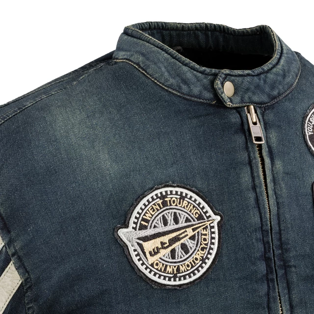 Męska kurtka motocyklowa jeans W-TEC Wildone - Niebieski