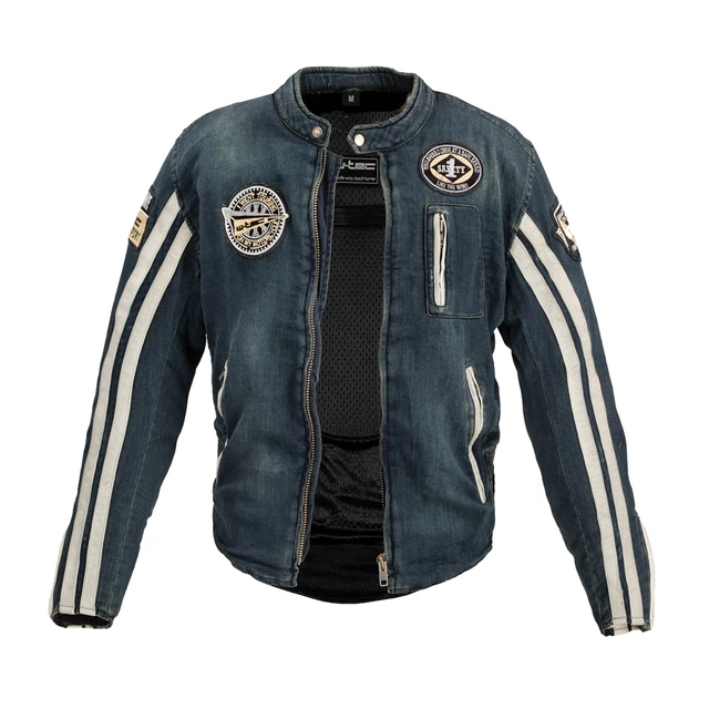 Męska kurtka motocyklowa jeans W-TEC Wildone - Niebieski