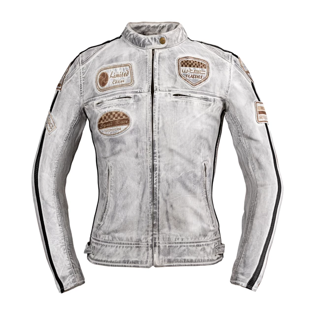 Damska skórzana kurtka motocyklowa W-TEC Sheawen Lady White New - Biały - Biały