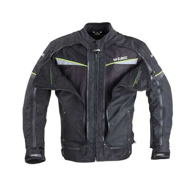 Kurtka motocyklowa W-TEC Progair - Czarny-fluo - Czarny-fluo