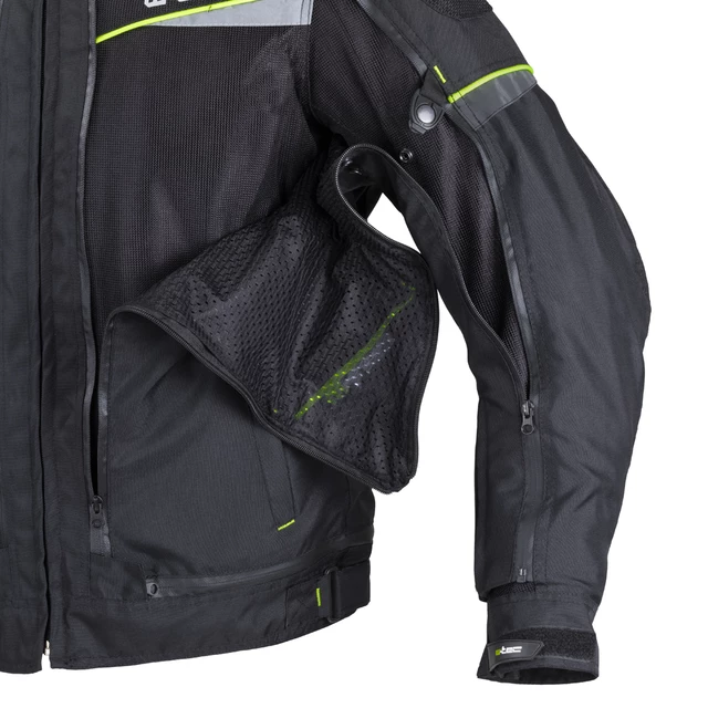 Kurtka motocyklowa W-TEC Progair - Czarny-fluo