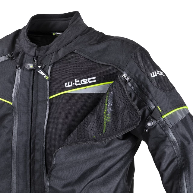 Kurtka motocyklowa W-TEC Progair - Czarny-fluo