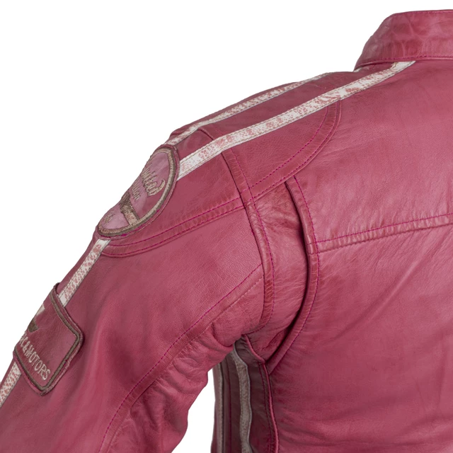 Damska skórzana kurtka motocyklowa W-TEC Sheawen Lady Pink - Różowy