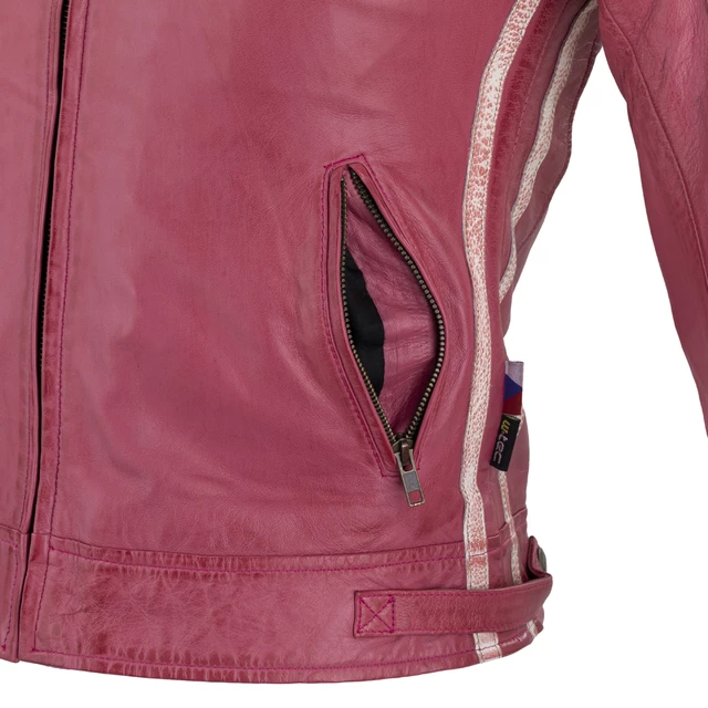 Damska skórzana kurtka motocyklowa W-TEC Sheawen Lady Pink - Różowy