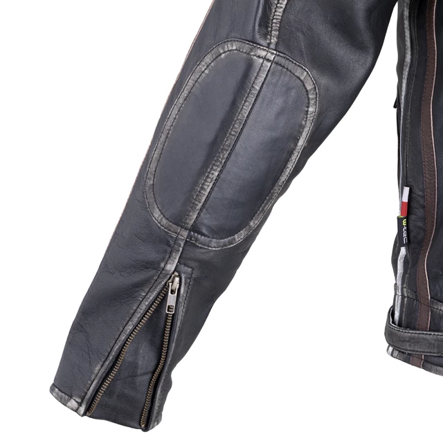Męska skórzana kurtka motocyklowa W-TEC Sheawen Vintage - Czarny