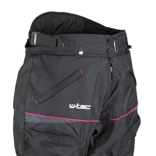 Damskie spodnie motocyklowe W-TEC Propant Lady - Czarno-różowy