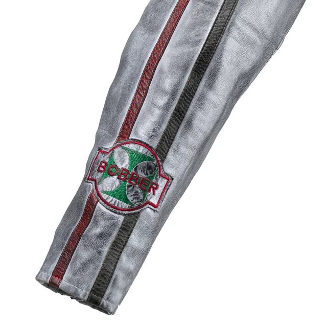 Męska skórzana kurtka motocyklowa W-TEC Sheawen Waxed Grey - szara - Szary