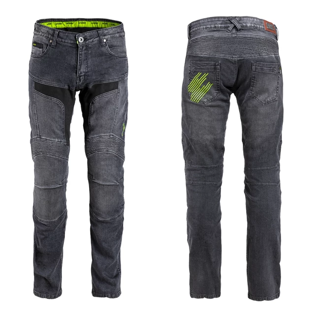 Męskie spodnie jeansy motocyklowe W-TEC Alfred CE - Szary