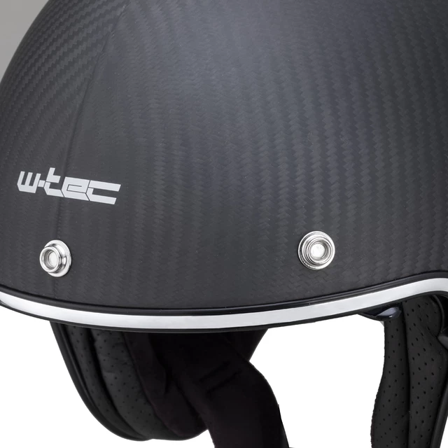 Kask motocyklowy choppera daszek W-TEC Vacabro SWBH włókno węglowe - Matowy węgiel czysty