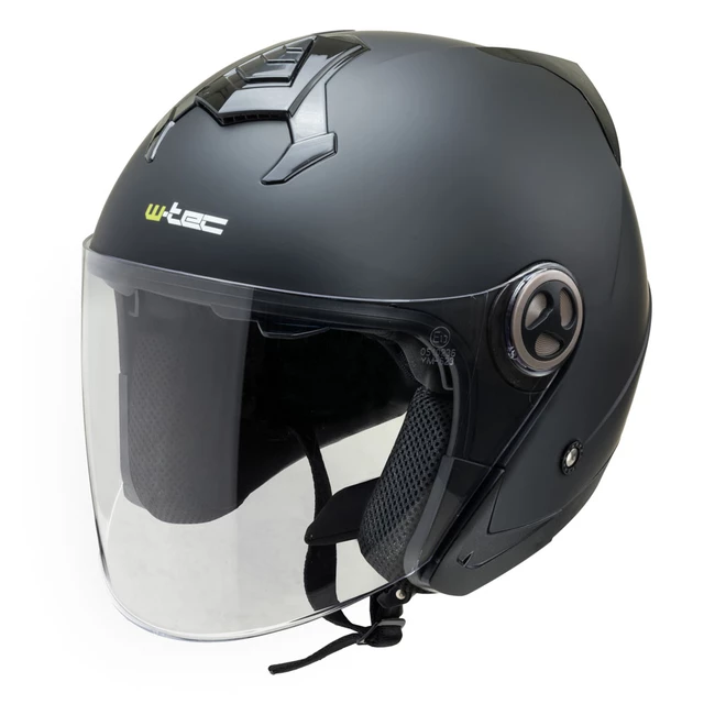 Kask motocyklowy otwarty z blendą W-TEC YM-623 - Matowy brązowo-czarny - Matowy Czarny