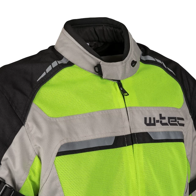 Męska kurtka motocyklowa letnia W-TEC Saigair - Fluo Yellow-Black