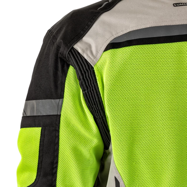 Męska kurtka motocyklowa letnia W-TEC Saigair - Fluo Yellow-Black
