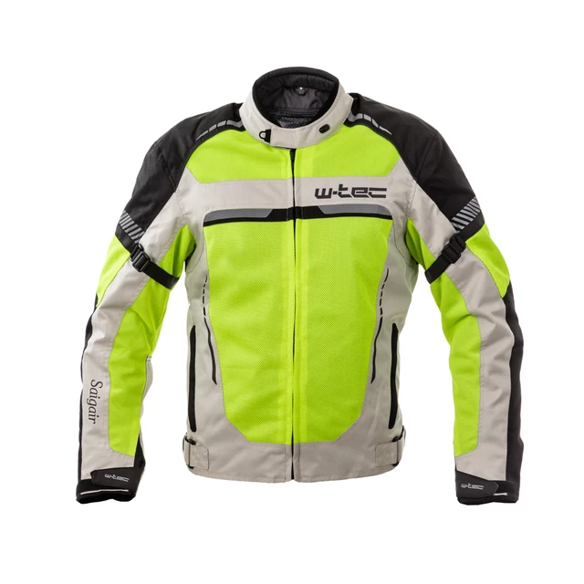 Męska kurtka motocyklowa letnia W-TEC Saigair - Fluo Yellow-Black - Fluo Yellow-Gray