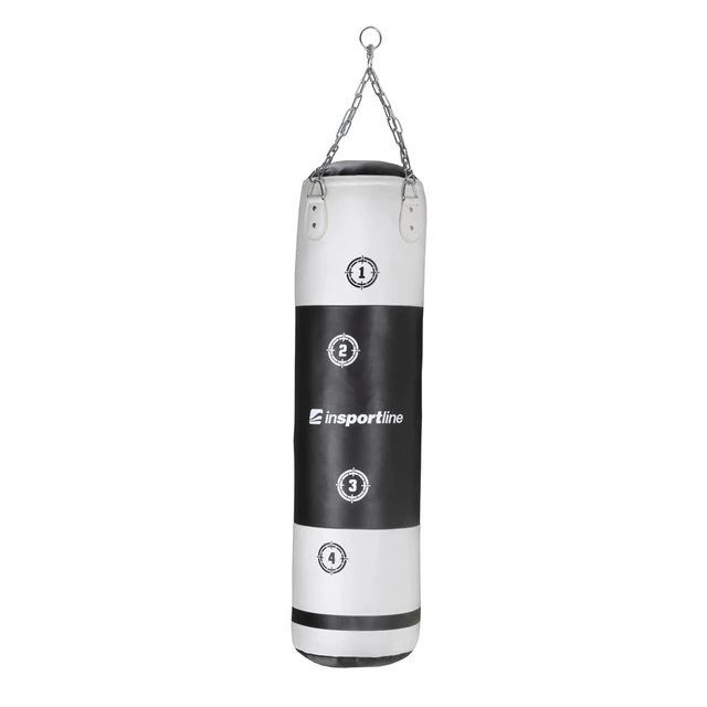 Worek bokserski treningowy inSPORTline Robkin 35x120cm / 33kg - Czarno-biały