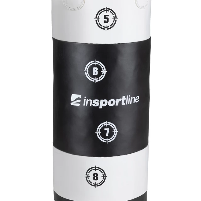 Worek bokserski inSPORTline Robkin 35x90cm / 25kg - Czarno-biały