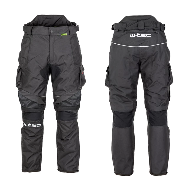 Męskie spodnie motocyklowe W-TEC Thollte - Czarny - Czarny