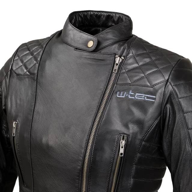 Damska skórzana kurtka motocyklowa W-TEC Corallia - Czarny