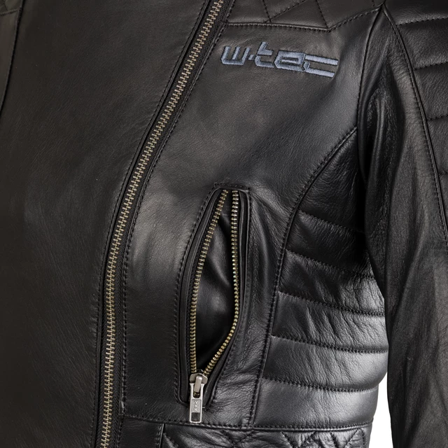 Damska skórzana kurtka motocyklowa W-TEC Corallia - Czarny