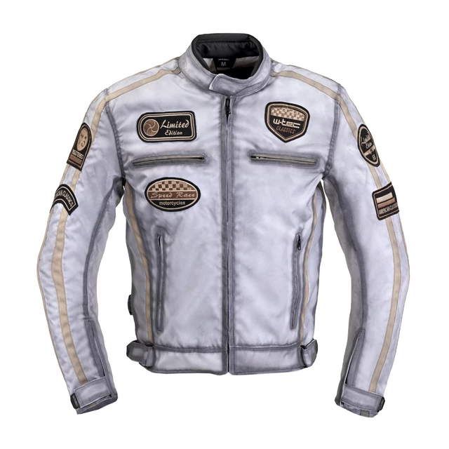 Męska kurtka motocyklowa W-TEC Patriot - Szary - Biały