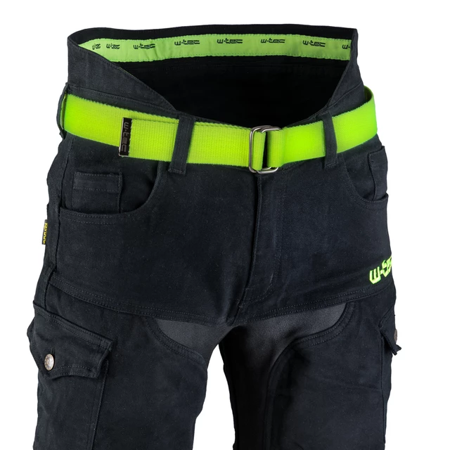 Męskie dżinsy motocyklowe W-TEC Aredator - Czarny