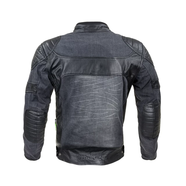Skórzano-dżinsowa kurtka motocyklowa W-TEC Metalgy - Czarny