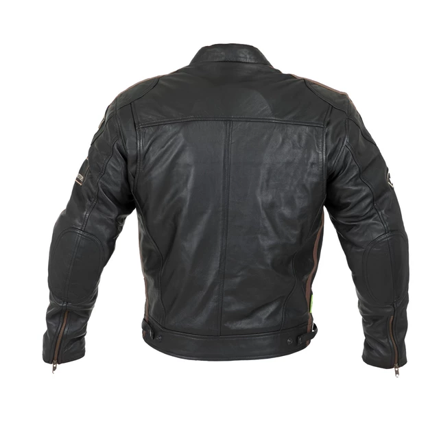 Męska skórzana kurtka motocyklowa W-TEC Sheawen Black - Czarny