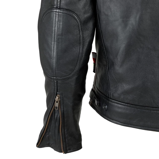 Męska skórzana kurtka motocyklowa W-TEC Sheawen Black - Czarny