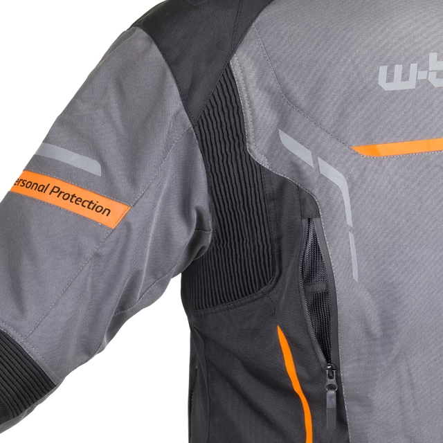 Męska kurtka motocyklowa W-TEC Brandon - Czarny-fluo żółty