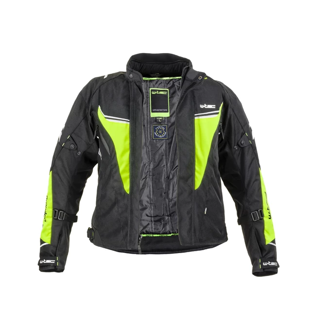 Męska kurtka motocyklowa W-TEC Brandon - Czarny-fluo żółty
