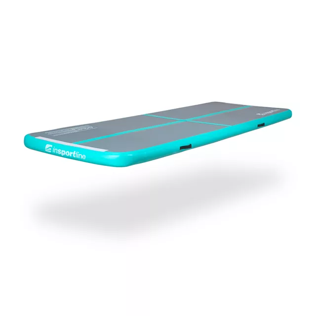 Ścieżka akrobatyczna Airtrack inSPORTline Airstunt 300x100x10 cm biała z pompką elektryczną