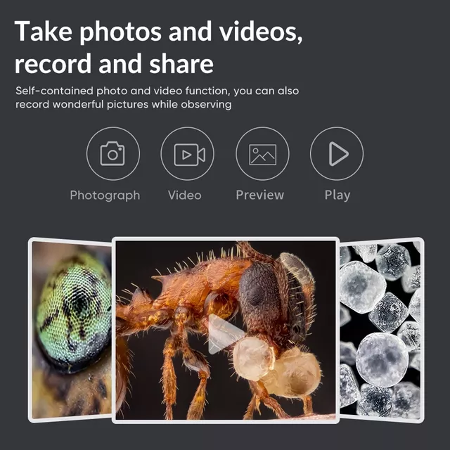 Mikroskop cyfrowy Apexel 400-800x ∙ ekran IPS HD ∙ nagrywanie 720p ∙ bateria 3 h ∙ karta SD 32 GB