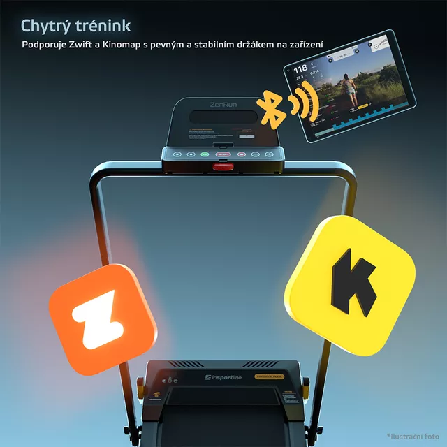 Bieżnia elektryczna 2w1 z funkcją masażu oraz aplikacjami inSPORTline ZenRun NOON