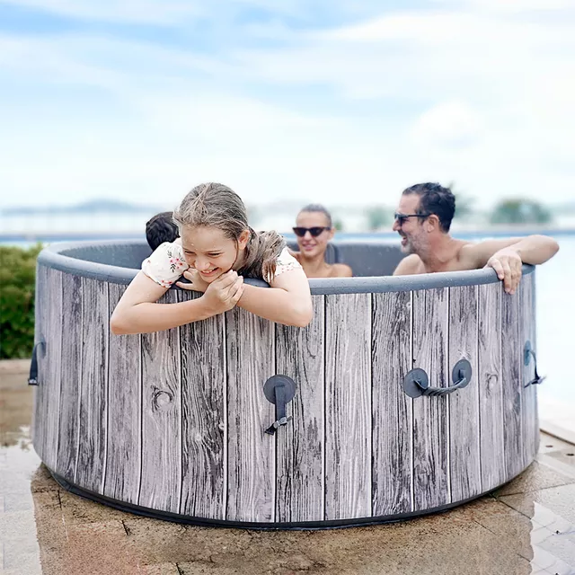Jacuzzi ogrodowe z hydromasażem basen inSPORTline Novaqis 180x180x65 cm