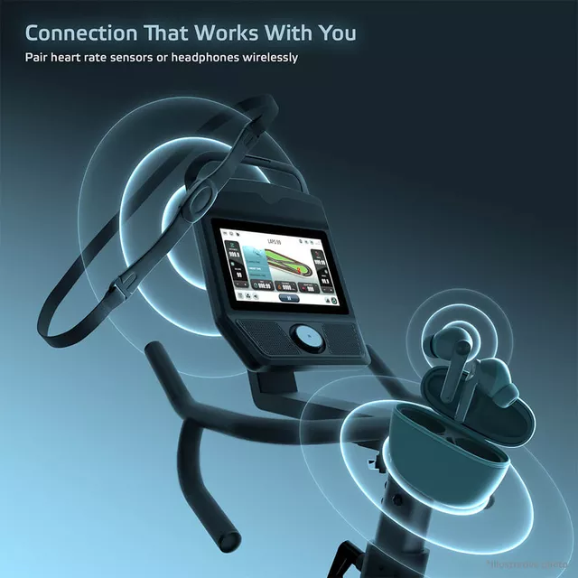 Rower spinningowy inSPORTline ZenRoute 1200 ∙ 22 kg koło zamachowe ∙ nośność 150 kg ∙ 32 poziomy obciążenia ∙ ekran 10,1" z Netflix